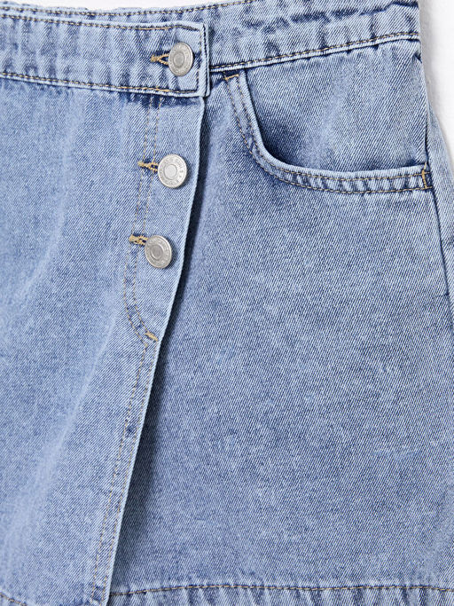 Beli Lastikli Basic K?z ?ocuk Jean ?ort Etek - Waikiki фото 3