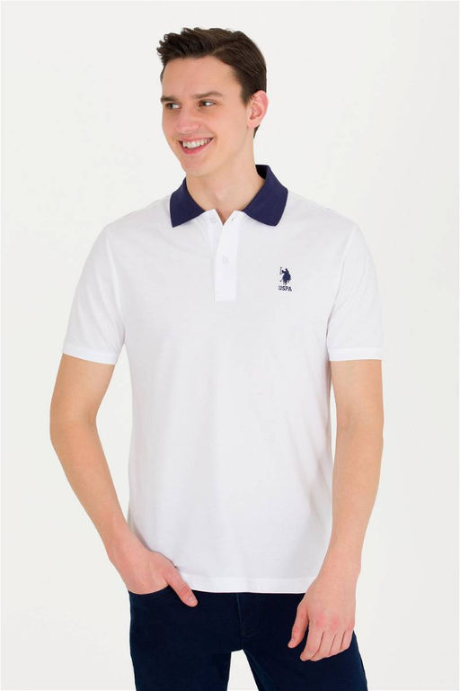 U. S. Polo Assn Мужская белая футболка с воротником-поло - U.s. polo assn фото 10