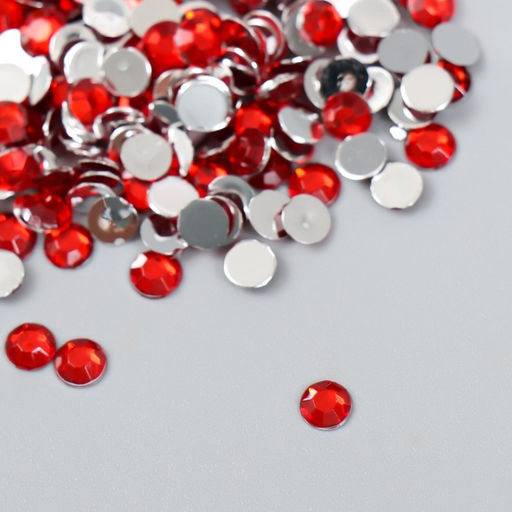 Цена за 2 шт. Декор для творчества в бутылочке Стразы. Красный набор 500 шт d=0,5 см 7х2х2 см - Арт узор фото 2