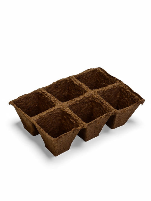 Цена за 4 шт. Набор для рассады: торфяная кассета, 12 ячеек по 50 мл, поддон _ × _ см, зелёный