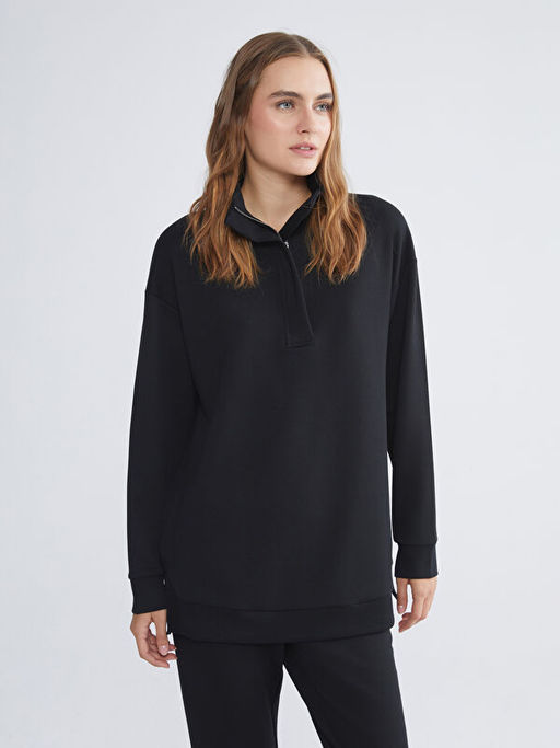 Dik Yaka Kad?n Sweatshirt Tunik