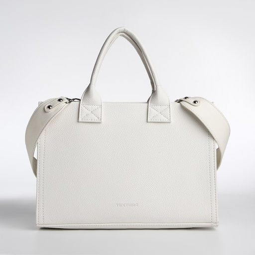 Сумка женская тоут TEXTURA на молнии, 33×9×23 см, белая