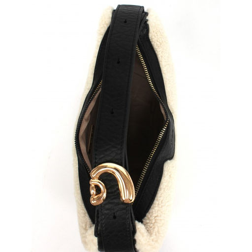 Сумка женская иск/мех+иск/кожа DJ-CM 7102- CREAMY WHITE, 1 отд.плеч/рем, св.бежевый SALE 263151 - Adelia фото 3