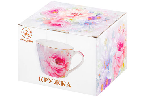 Кружка 450 мл 12,8*10,3*8,5 см Акварель розовая NEW BONE CHINA - Elan gallery фото 15
