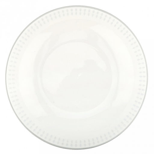 Облако Тарелка глубокая фарфоровая д179мм, h37мм, 500мл, рельефный декор - голубой, отводка, белый (Китай)