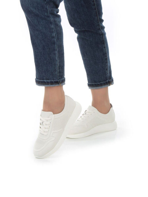 05-PDL195-6-1 LT. BEIGE Кроссовки женские (натуральная кожа) - Фабричный китай фото 2