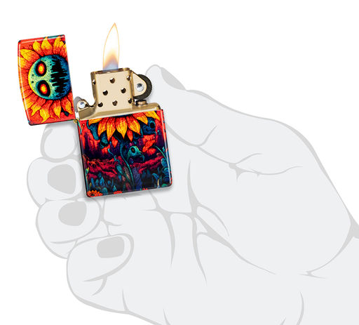 Зажигалка ZIPPO Зловещий подсолнух | Spooky Sunflower 46267