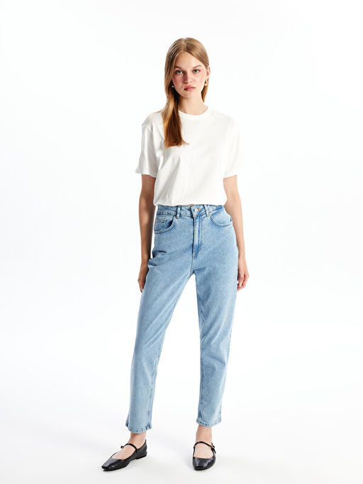 Mom Fit Kad?n Jean Pantolon