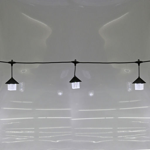 Гирлянда для улицы "Домики" 5 м 10 ламп LED (8,5*10 см) черн..пров, 1 реж.,IP-55 (220 V), Белый