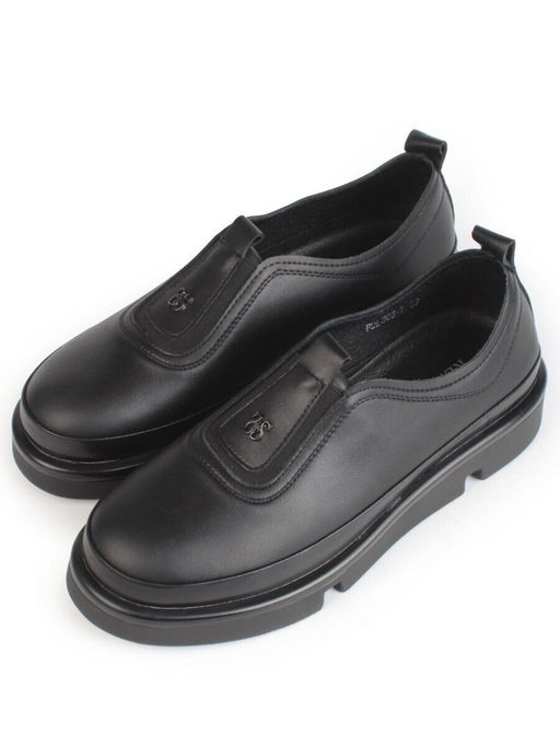 03-PDL 308-1 BLACK Полуботинки женские (натуральная кожа)