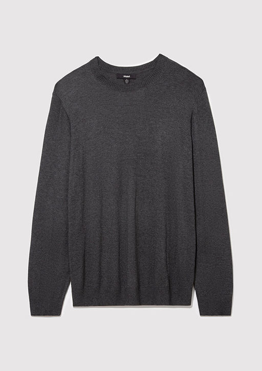 Bisiklet Yaka Antrasit Kazak - Mavi фото 6