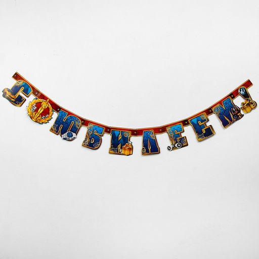 Гирлянда бумажная «С юбилеем!», 135 см