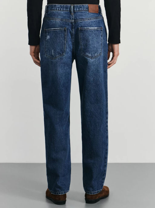 Джинсы straight с эффектом destroyed / Zarina