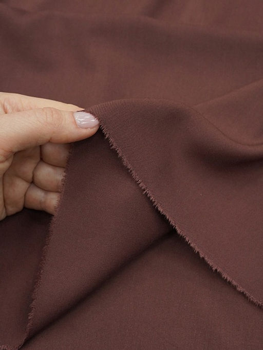 Штапель цв.Коричнево-бордовый, ш.1.44м, вискоза-100%, 110гр/м.кв. - Купава фото 3