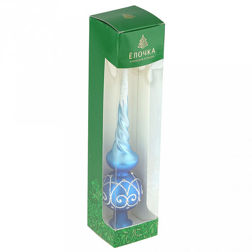 Елочная игрушка верхушка стеклянная Энергия дсм, h25,5см, ручная художественная роспись, подарочная упаковка (Россия) - Домашняя мода фото 6