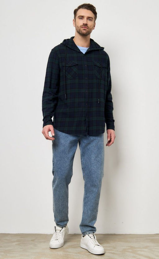 Рубашка фланель P321-0480 emerald - Primm фото 10