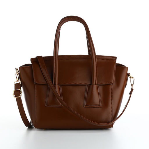 Сумка женская мессенджер на магните, 35×15×23 см, коричневая