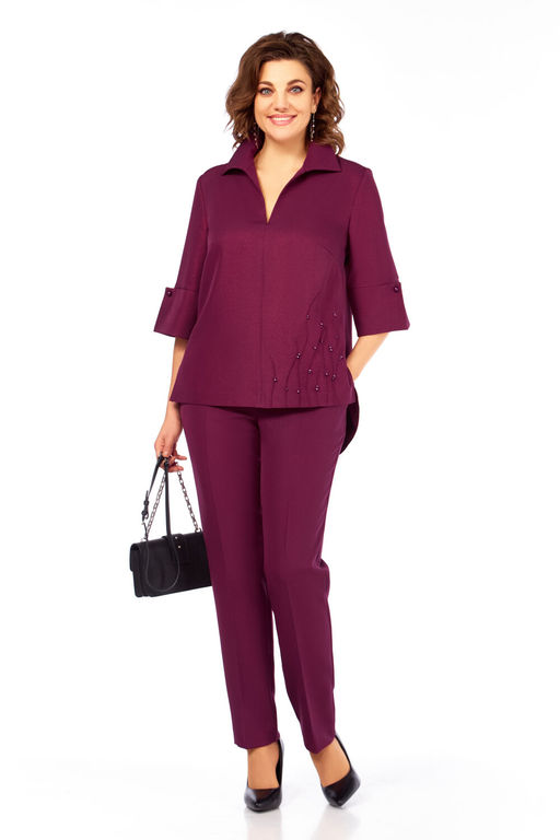 Костюм Olga Style С987 бургунди  фото 7