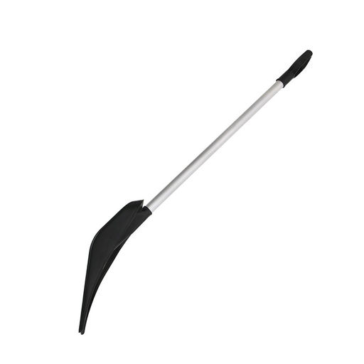 Лопата пластиковая, ковш 410 × 440 мм, с алюминиевой планкой, алюминиевый черенок с V-ручкой, «Метель»