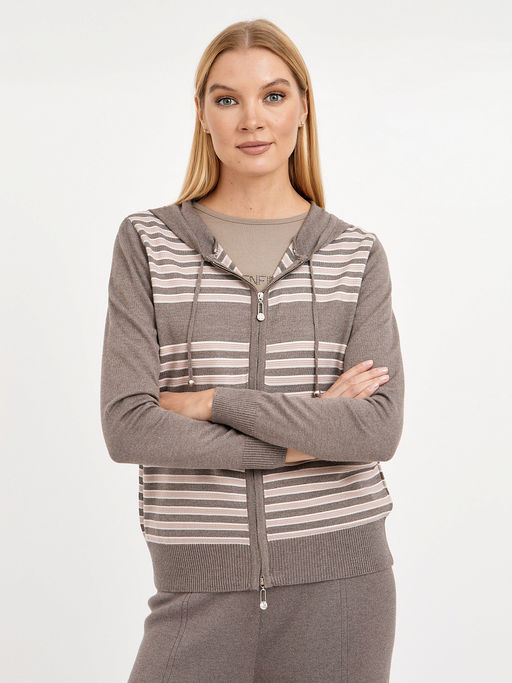 кардиган женский на молнии с капюшоном - Glenfield фото 5