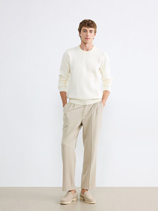 Bisiklet Yaka Erkek Triko Kazak