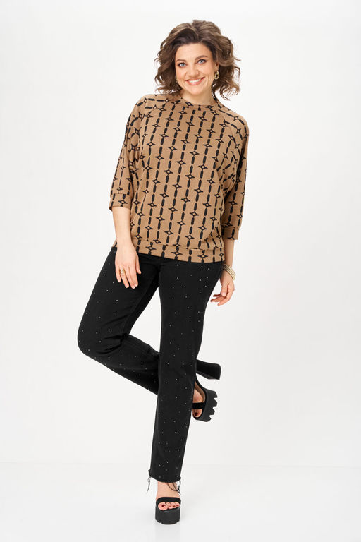Джемпер Michel Chic 782/1 карамельный арабеск  фото 2