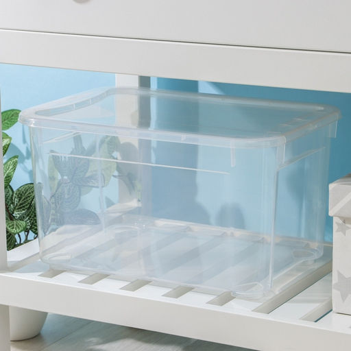 Ящик для хранения «Кристалл XS Plus», 16 л, 38.9×27.5×21.5 см, с крышкой, прозрачный