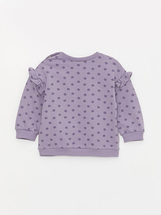 Bisiklet Yaka Uzun Kollu Minnie Mouse Bask?l? K?z Bebek Sweatshirt ve E?ofman Alt 2li Tak?m - Waikiki фото 3