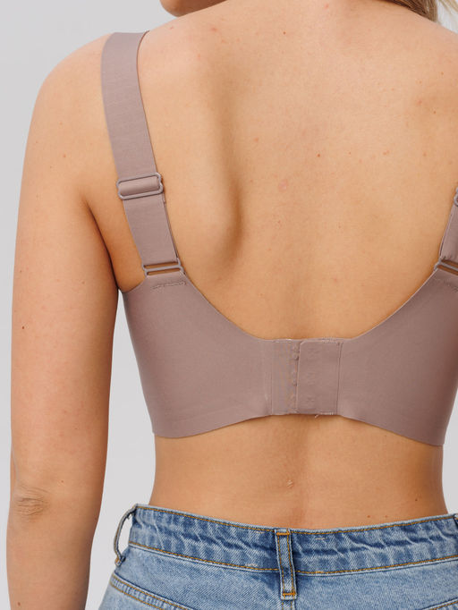 Топ бесшовный бескаркасный с вкладышами Lingeamo мокко ВТ-02 (18)  фото 3