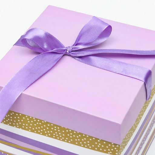 Цена за 12 шт. Коробка Самосборная Линии Лиловая 15х15х15 см - Simaland фото 2