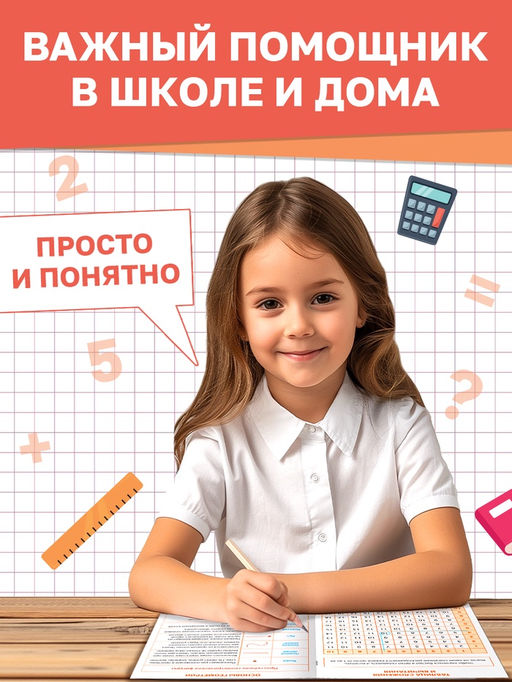 Цена за 9 шт. Книга «Правила математики» 1 класс, 16 стр.