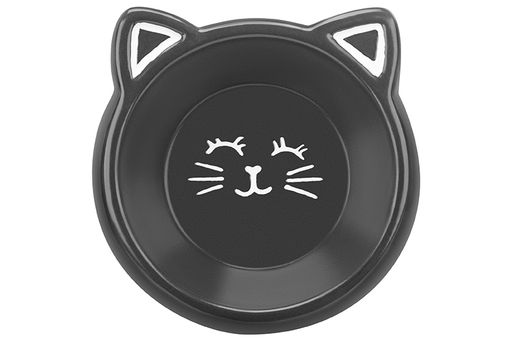 Миска для домашних питомцев 150 мл 14*13,5*4,5 см, темно-серая, керамика - Elan gallery фото 6