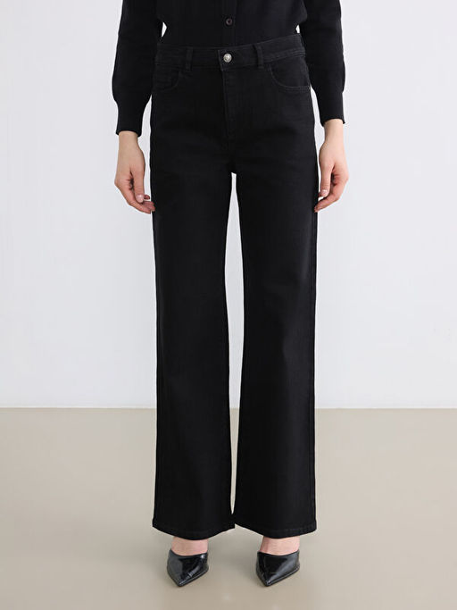 Джинсы женские высокая талия wide leg
