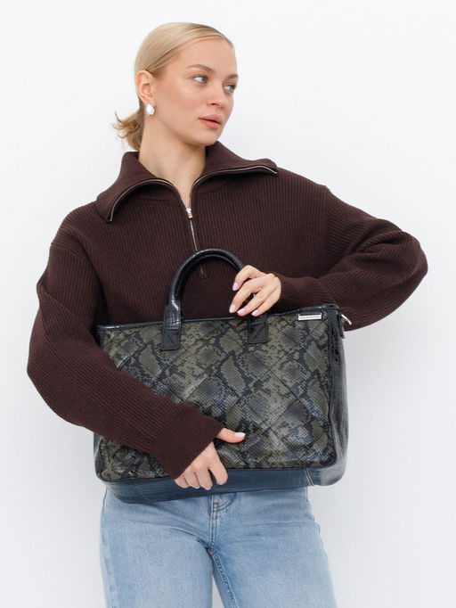 Сумка 58274S green Velina Fabbiano-Safenta