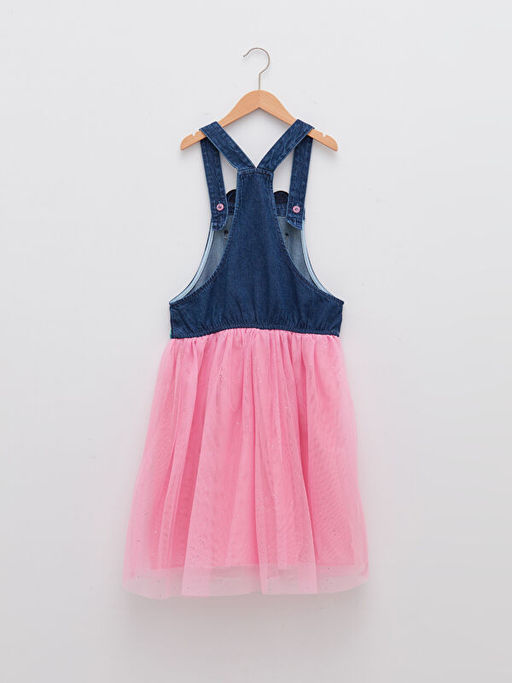 Kare Yaka Nak?? Detayl? Ask?l? K?z ?ocuk Elbise - Waikiki фото 2