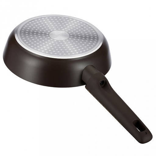 Сковорода с антипригарным покрытием "Brownie" д20см, h4,8см, s2,8мм, дно д3,5мм, индукционное дно д15,5см, алюминий, бакелитовая ручка с покрытием "soft-touch", "Regent" (Китай) Подходит для всех видов плит, включая индукционную.
