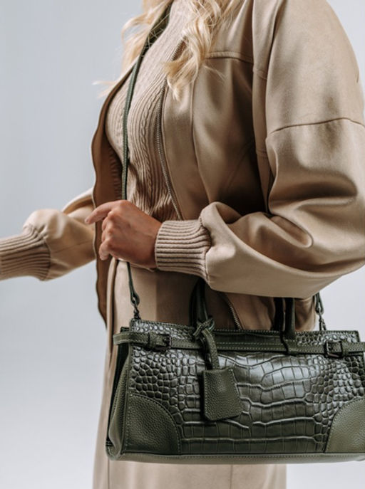 Сумка Lanotti CROCO LINE 8346/зеленый