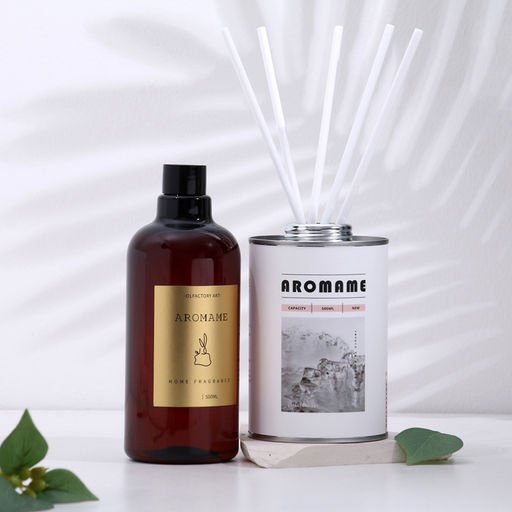 Набор диффузор ароматический Aromame, зелёный лайм, базилик, цитрус 500 мл круглая банка