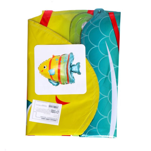 Цена за 5 шт. Воздушный шар фольгированный 13" «Яркая рыбка», фигура, для палочки