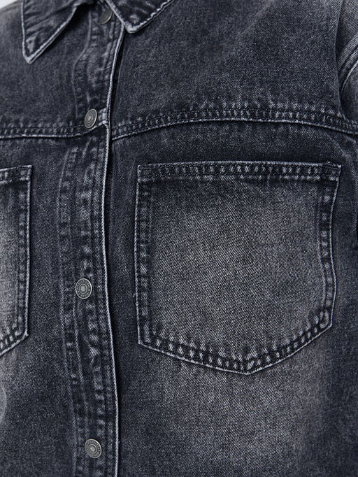 Жакет женский джинсовый серый - Mark formelle фото 5
