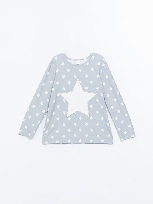 Bisiklet Yaka K?z ?ocuk Pijama ?st