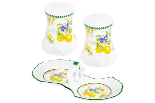 Набор д/специй 2 пр. Лимоны 16,5*9*7,5 см, на подставке NEW BONE CHINA - Elan gallery фото 5