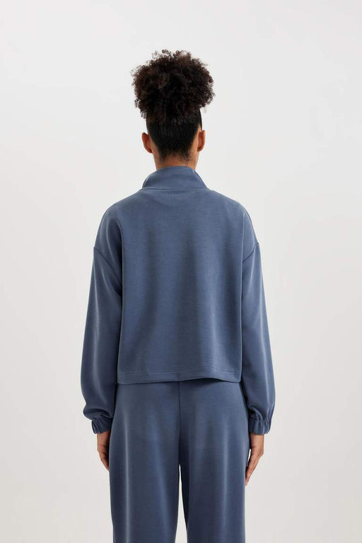 DeFactoFit Спортивная толстовка Oversize премиум-класса с высоким воротником  фото 10