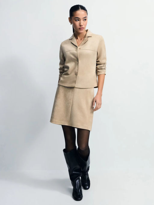 Юбка мини из искусственной замши / Zarina