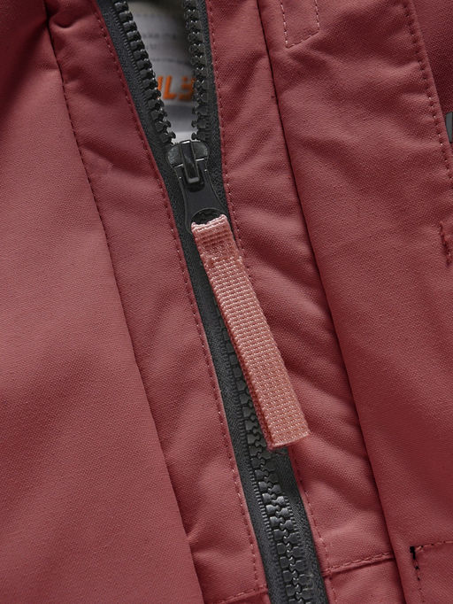 Парка зимняя подростковая для девочки с капюшоном и мехом бордового цвета 9534Bo