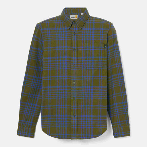 Мужская рубашка Timberland Shirt Heavy Flannel Check оливковая