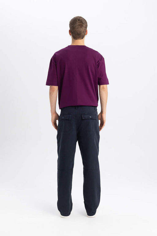 Мешковатые прямые брюки из габардина прямого кроя - Defacto фото 6