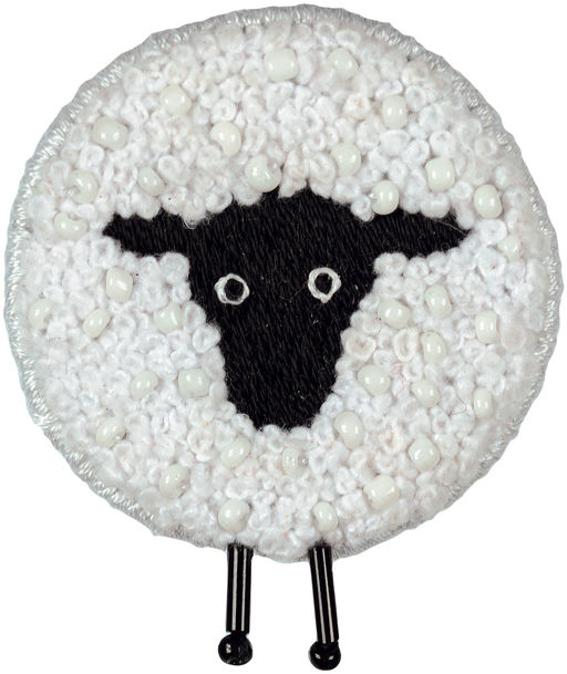 Klart набор для вышивания 10-030 Брошь. Овечка 5 х 4.5 см