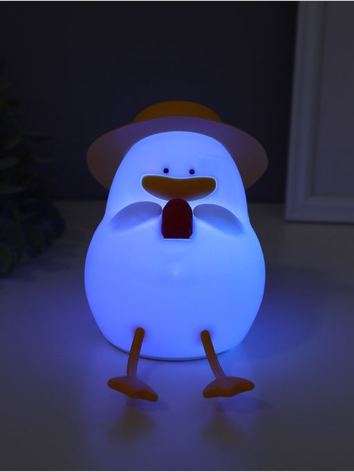 Фигурка светящаяся RISALUX «Утка в отпуске», 2 Вт, LED-ночник антистресс, RGB, USB, 10×8.5×14.5 см