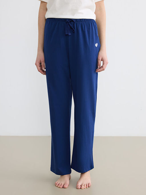 Beli Lastikli Kalp Nak??l? Kad?n Pijama Alt?